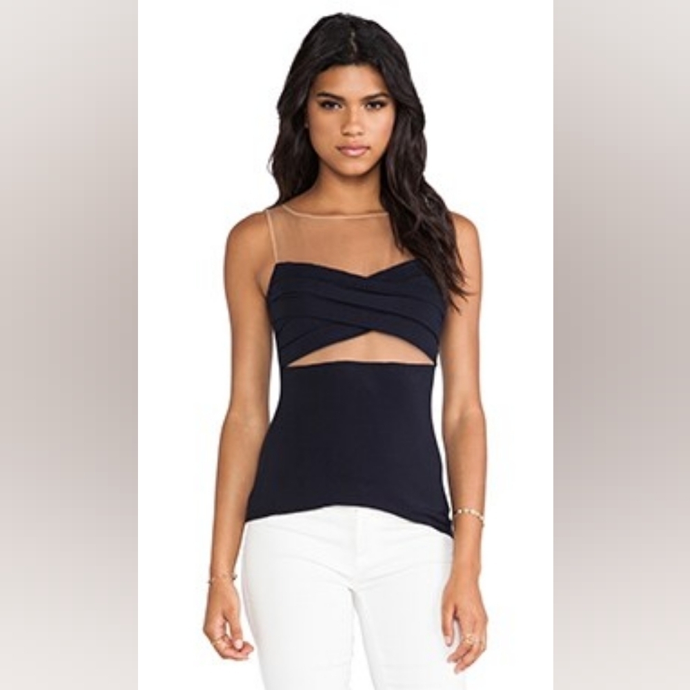 Revolve Bailey 44 Mojito Top Navy/Nude size Small